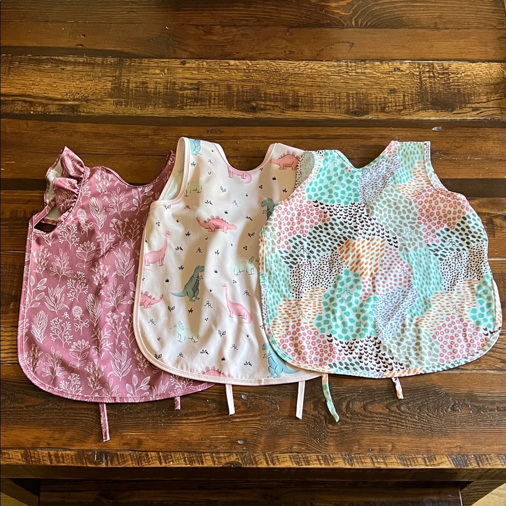 Set of 3 Ryan and Rose Cutie Bibs Bapron Toddler Size